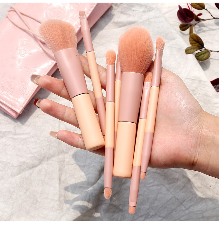 Professional 7pcs Soft Makeup Brushes Set with Beauty bag